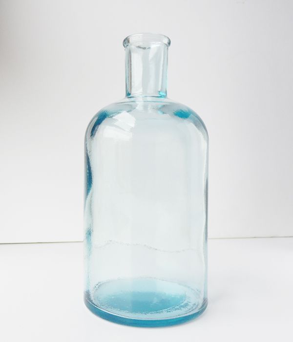 Botella retro mediana transparente
