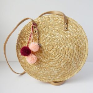 Bolso de paja redondo